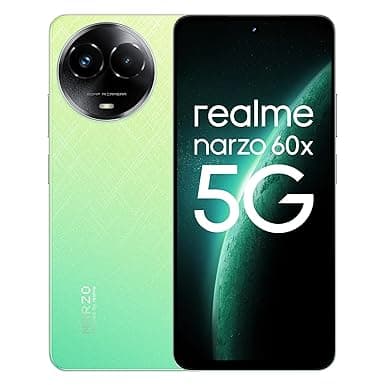 realme narzo 60X 5G（Stellar Green,6GB,128GB Storage ） Up to 2TB External Memory | 50 MP AI Primary Camera | Segments only 33W Supervooc Charge